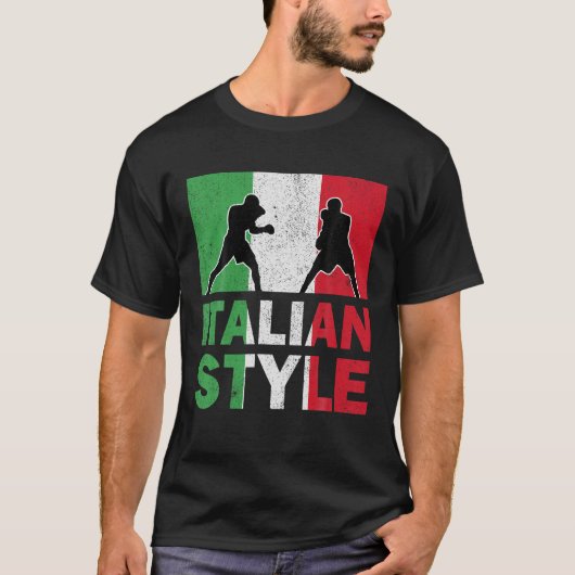 イタリアフラッグボクシングクラブイタリアンスタイル Tシャツ (正面)