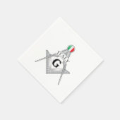イタリアフリーメイソンサイン スタンダードカクテルナプキン (角)