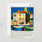 イタリアブライトハウズカラフルリバーヴィンテージトラベル ポストカード (正面/裏面)