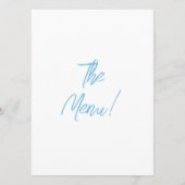 イタリアブルー描手書き地中海の結婚の メニュー (裏面)