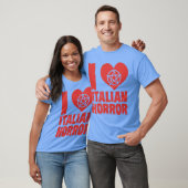 イタリアホラーが大好き ハートペンタグラム スケアリー映画 Tシャツ (ユニセックス)