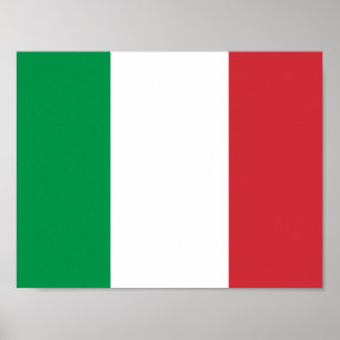 イタリアポスターの旗 ポスター