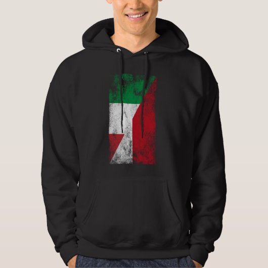 イタリアモナコ国旗イタリアン – モネガスク,モナカン パーカ (正面)
