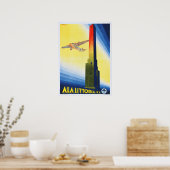 イタリアラリトリア航空ヴィンテージ飛行機ポスター ポスター (キッチン)