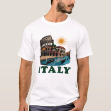 イタリアランドマークパッションTシャツデザイン