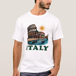 イタリアランドマークパッションTシャツデザイン Tシャツ