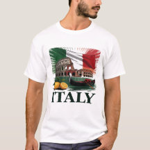 イタリアランドマークパッションTシャツデザイン