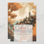 イタリアレイクコモデスティネーションブライダルシャワー 招待状 (正面/裏面)