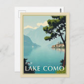 イタリアレイクコモヴィンテージトラベイタリアンル ポストカード (正面/裏面)