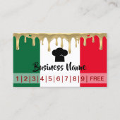 イタリアレストランピザロイヤリティパンチ ロイヤリティカード (正面)