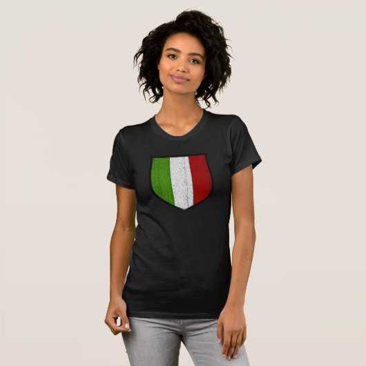 イタリアレディースワイシャツの旗 Tシャツ (正面フル)