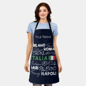 イタリアレトロシティー&フラッグヴィンテージホリディースミナリー エプロン (着用した状態)