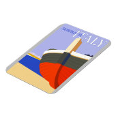 イタリアレトロヴィンテージイタリアンビーチ旅行ポスター マグネット (左側)