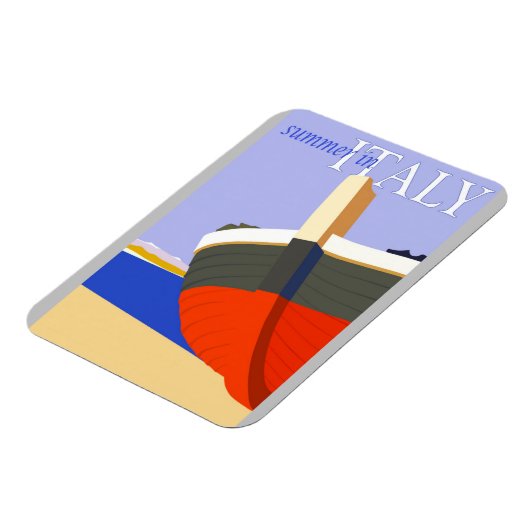 イタリアレトロヴィンテージイタリアンビーチ旅行ポスター マグネット (左側)