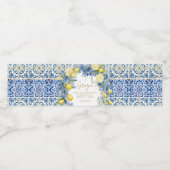 イタリアレモンブルータイルグラジーブライダルシャワー ペットボトルラベル (シングルラベル)