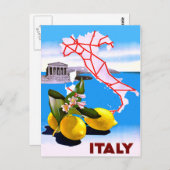 イタリアレモンローマンテンプルフラワー ポストカード (正面/裏面)