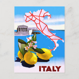 イタリアレモンローマンテンプルフラワー ポストカード
