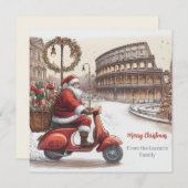 イタリアローマクリスマスウォーターカラーイメージ シーズンカード (正面/裏面)