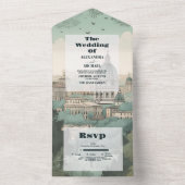 イタリアローマデスティネーションウェディング オールインワン招待状 (内側)