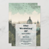 イタリアローマデスティネーションウェディング 招待状 (正面/裏面)
