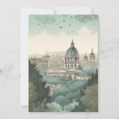 イタリアローマデスティネーションブライダルシャワー 招待状 (裏面)