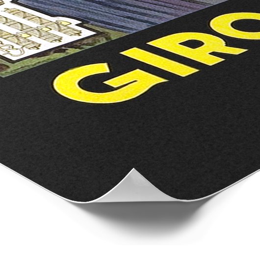 イタリアローマヴィンテージ旅行ポスター復元 ポスター (角)