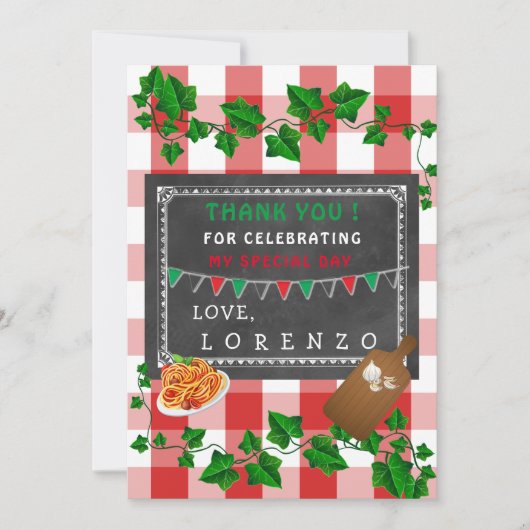 イタリアンありがとう サンキューカード (正面)