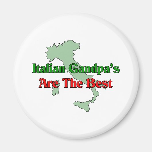 イタリアンおじいちゃん最高のが マグネット (正面)