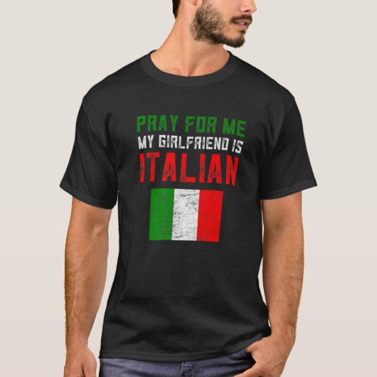 イタリアンおもしろい祈彼女のギフト Tシャツ (正面)