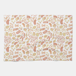 イタリアンかわいこちゃんかわいいパスタパタイタリアンーパターン キッチンタオル