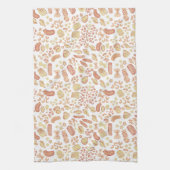 イタリアンかわいこちゃんかわいいパスタパタイタリアンーパターン キッチンタオル (縦)