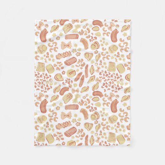 イタリアンかわいこちゃんかわいいパスタパタイタリアンーパターン フリースブランケット (正面)