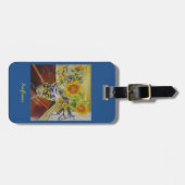 イタリアンなつぼの荷物または財布のラベルのヒマワリ ラゲッジタグ (正面横)