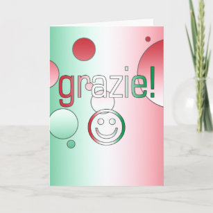 イタリアンなギフト: あなた/Grazieを直面します感謝していして下さい サンキューカード