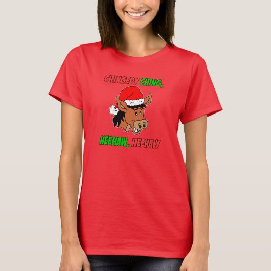 イタリアンなクリスマスのろば Tシャツ (正面)