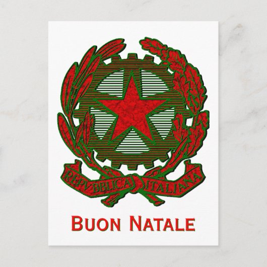 イタリアンなクリスマスの挨拶 シーズンポストカード (正面)