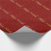 イタリアンなクリスマスの赤い金星の包装紙 ラッピングペーパー (角)