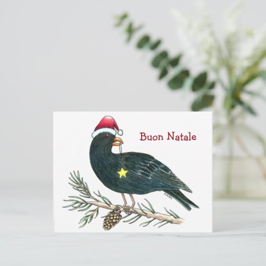 イタリアンなクリスマスの郵便はがき"Buon Natale " シーズンポストカード (スタンド正面)