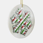 イタリアンなクリスマスの雪片のオーナメント セラミックオーナメント (右)