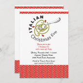 イタリアンなクリスマスイブのディナー招待状 招待状 (正面/裏面)