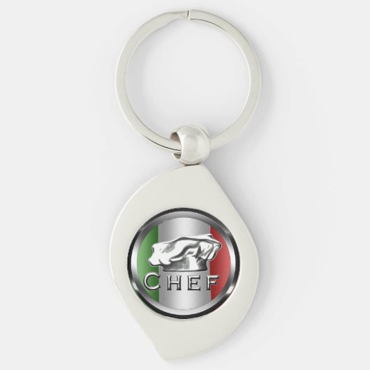 イタリアンなシェフのチャームKeychain キーホルダー (正面)