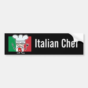 イタリアンなシェフのバンパーステッカー バンパーステッカー