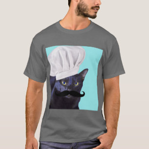 イタリアンなシェフ、黒猫 Tシャツ