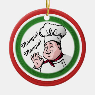 イタリアンなシェフ: Mangia Mangia セラミックオーナメント