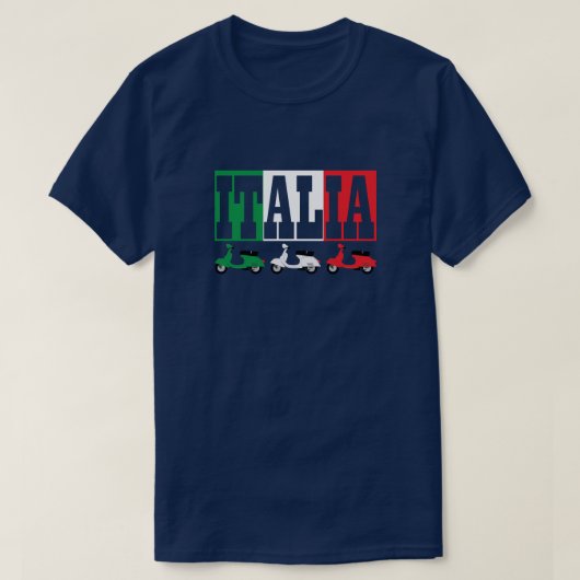 イタリアンなスクーター* Italia* Tシャツ (デザイン正面)