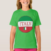 イタリアンなデザイナー有名ブランド商品は衣類をからかいます Tシャツ (正面)