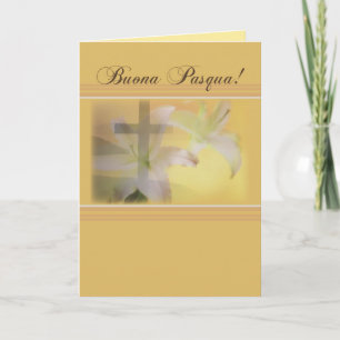 イタリアンなハッピーイースター、黄色いBuona Pasqua シーズンカード