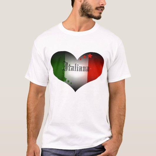 イタリアンなハートのコピー、Italiana Tシャツ (正面)