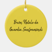 イタリアンなバルコニーの陶磁器のクリスマスのオーナメント セラミックオーナメント (裏面)