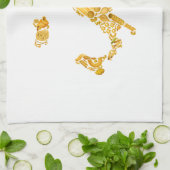 -イタリアンなパスタの台所タオルを食べよう キッチンタオル (折り畳み)